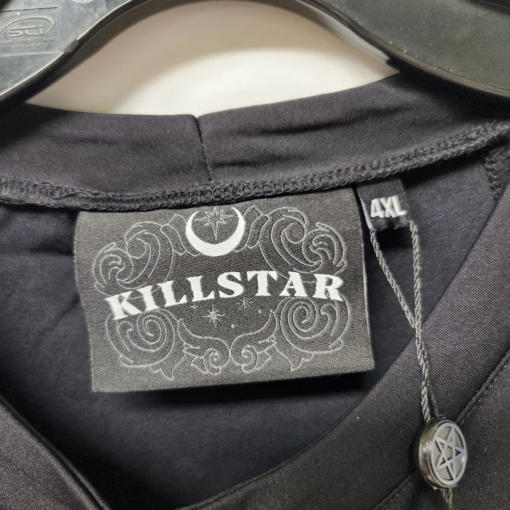 Killstar Black Mesh Dress Sz 4XL New Goth Punk New - Picture 5 of 8